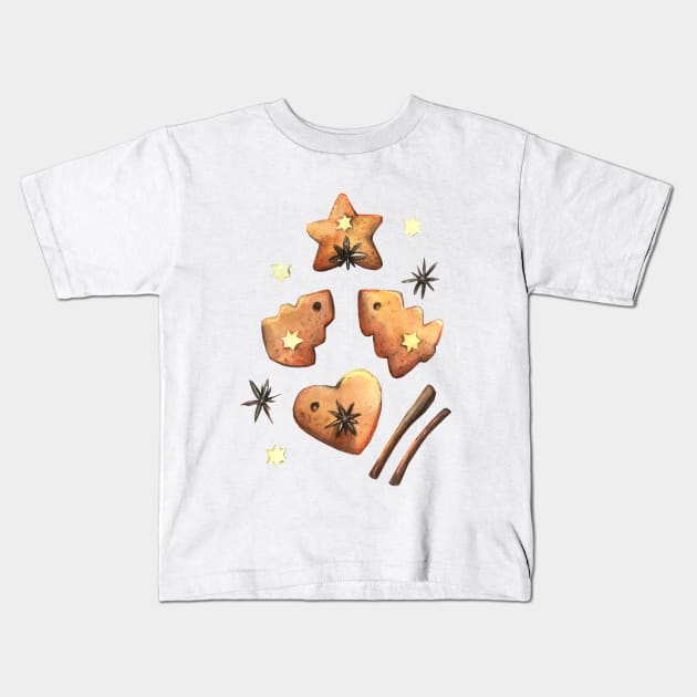 Christmas cookies Kids T-Shirt by AnnaY 